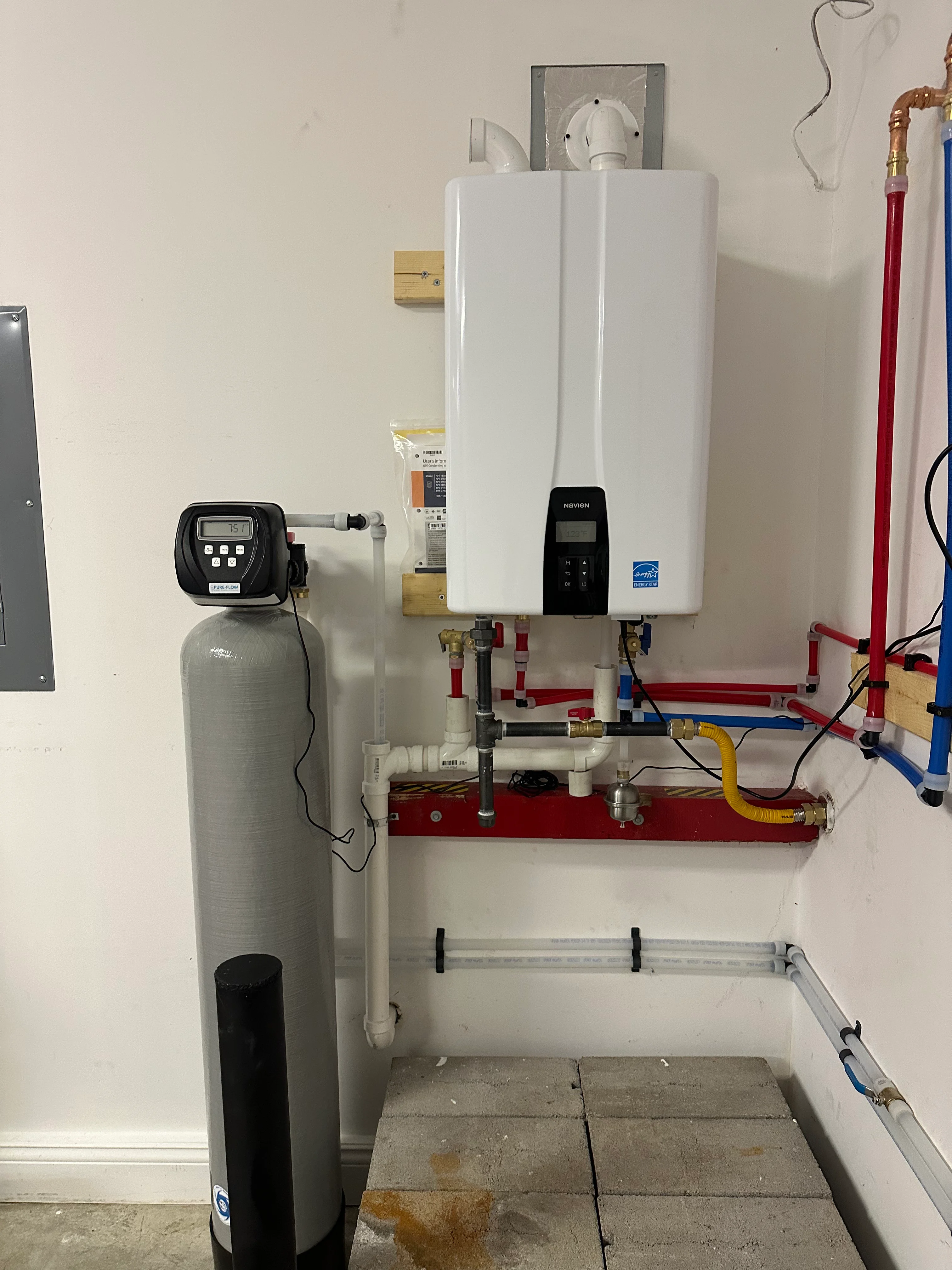 Water heater installation in home